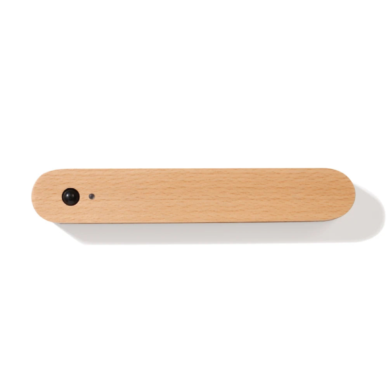 Magnetic Wooden Key Holder for Wall with Motion Sensor LED Nightlight, Natural Beech Wood, Rechargeable 1W LED 4