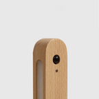 Magnetic Wooden Key Holder for Wall with Motion Sensor LED Nightlight, Natural Beech Wood, Rechargeable 1W LED 5