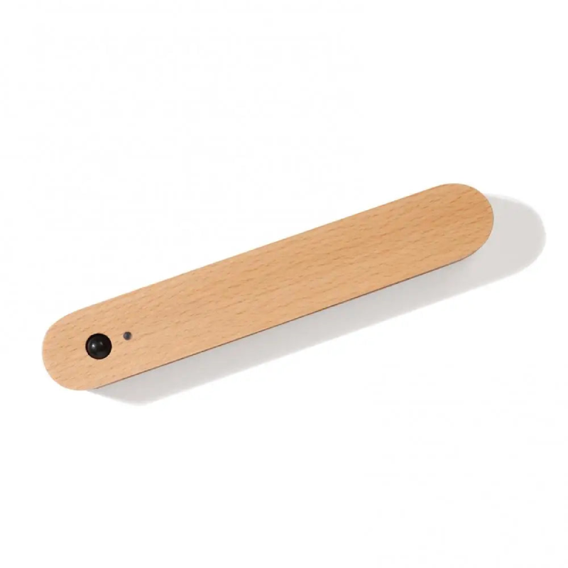 Magnetic Wooden Key Holder for Wall with Motion Sensor LED Nightlight, Natural Beech Wood, Rechargeable 1W LED 7