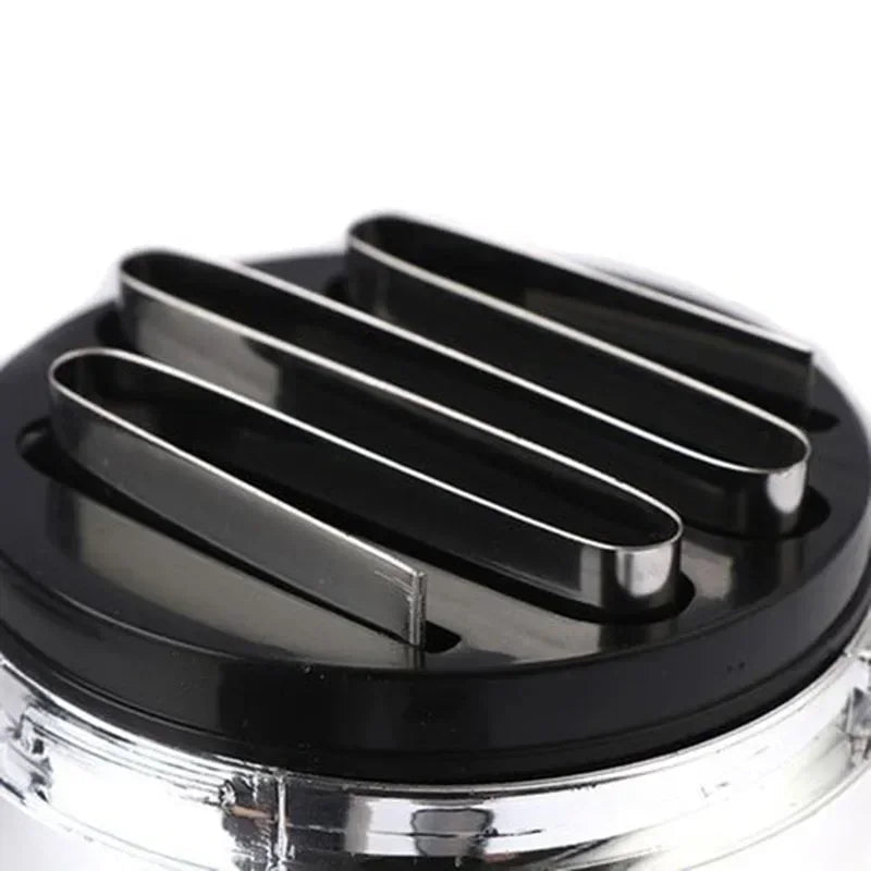 Chrome car air vent on a white background