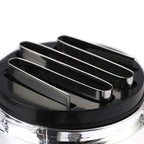 Chrome car air vent on a white background