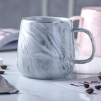 Marble Ceramic Mug - Unique Design with Gold Inlay Handle, Durable & Stylish 0