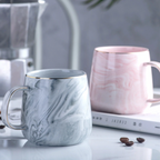 Marble Ceramic Mug - Unique Design with Gold Inlay Handle, Durable & Stylish 1