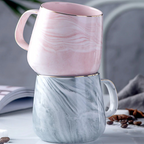 Marble Ceramic Mug - Unique Design with Gold Inlay Handle, Durable & Stylish 2