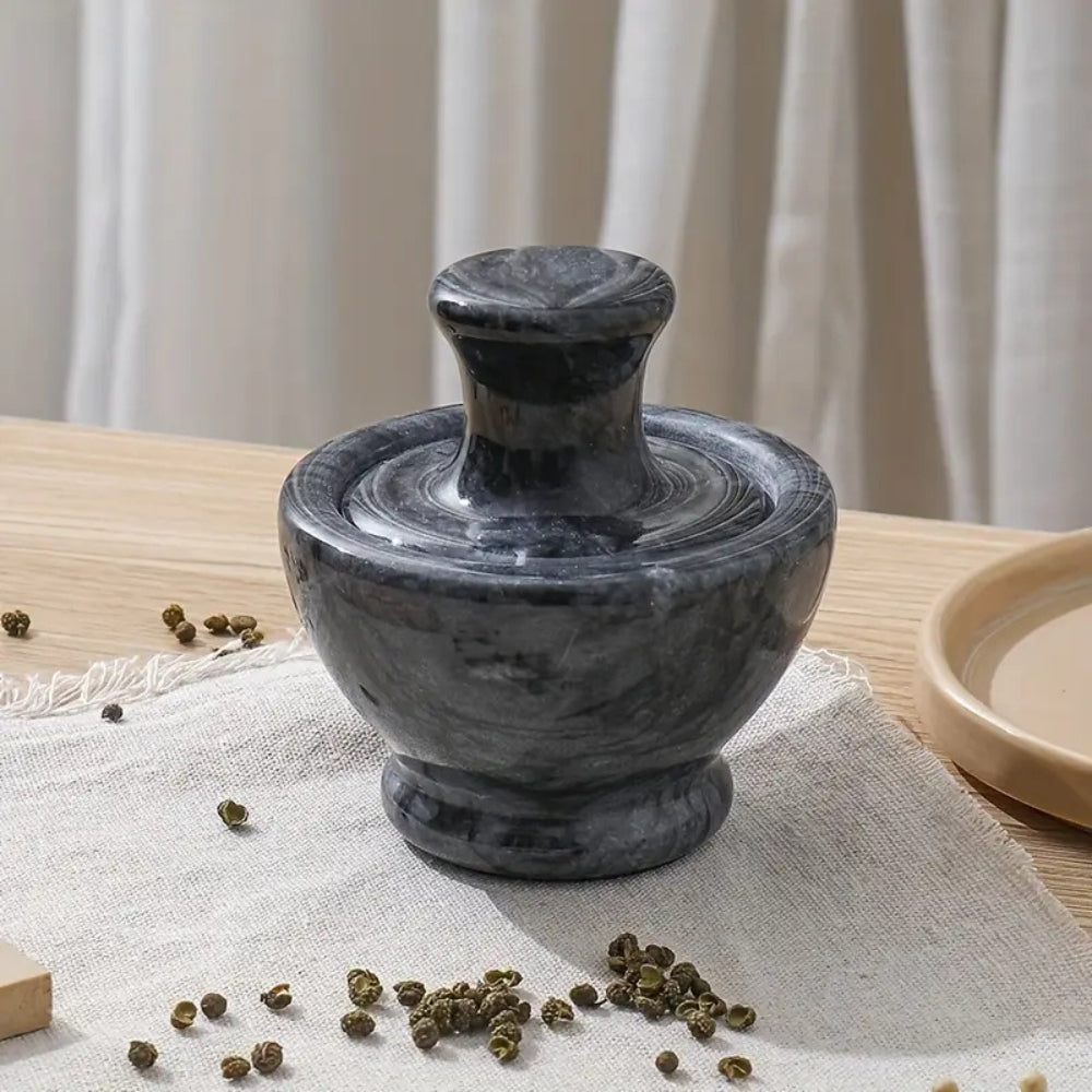 Marble Mortar And Pestle Set - Durable Spice Grinder For Fresh Flavors 2
