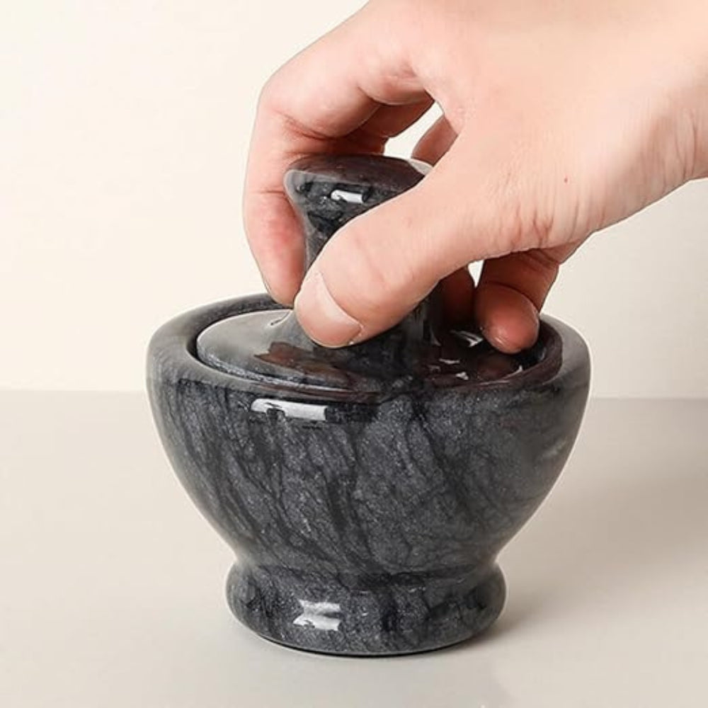 Marble Mortar And Pestle Set - Durable Spice Grinder For Fresh Flavors 3