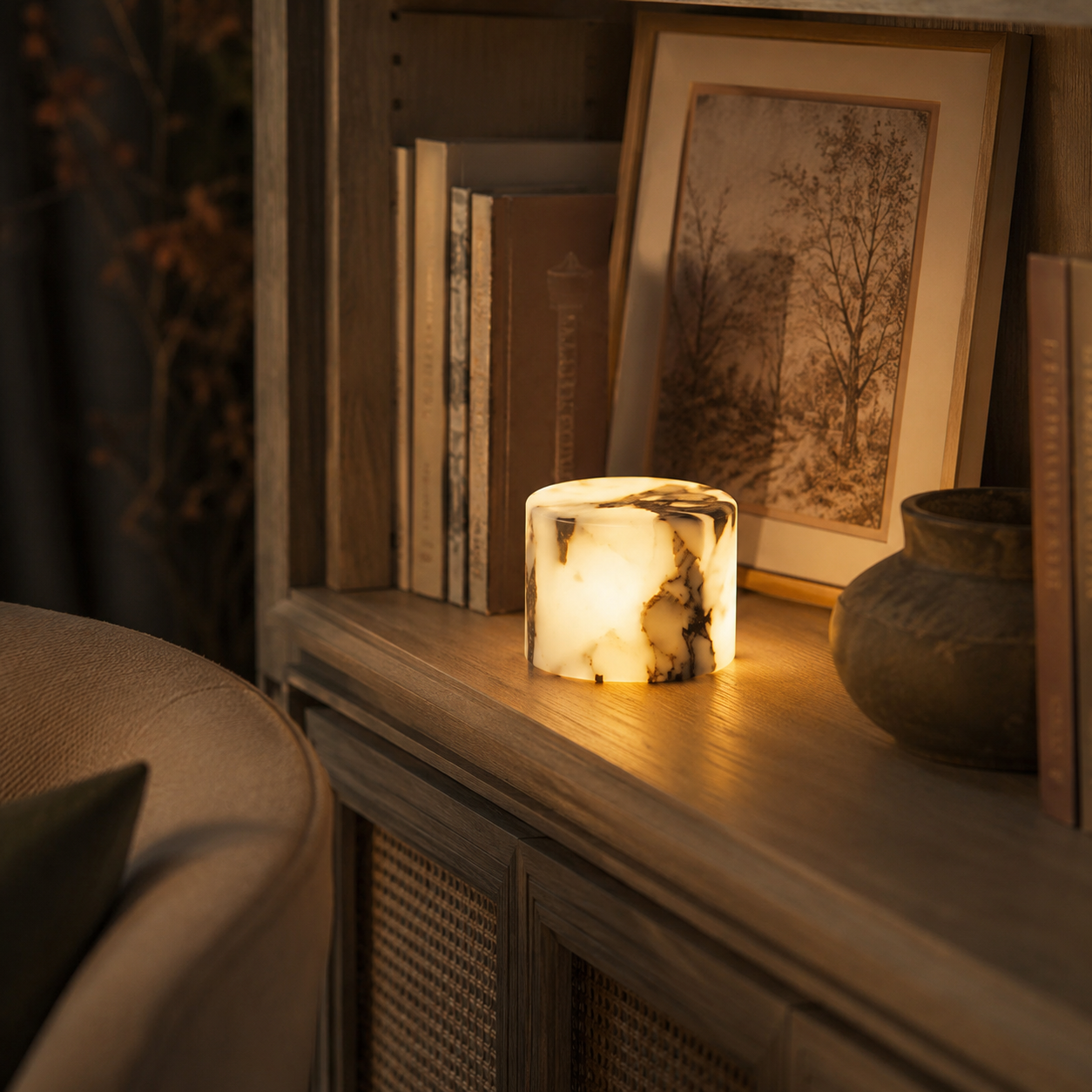 Marble Touch Lamp - Adjustable Warm Glow with Cordless Design 7