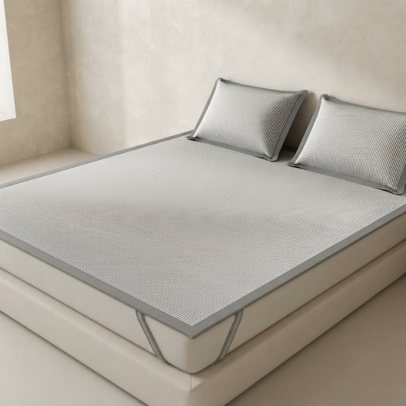 Mattress Protector Ice Silk Cooling Polyester Design 01