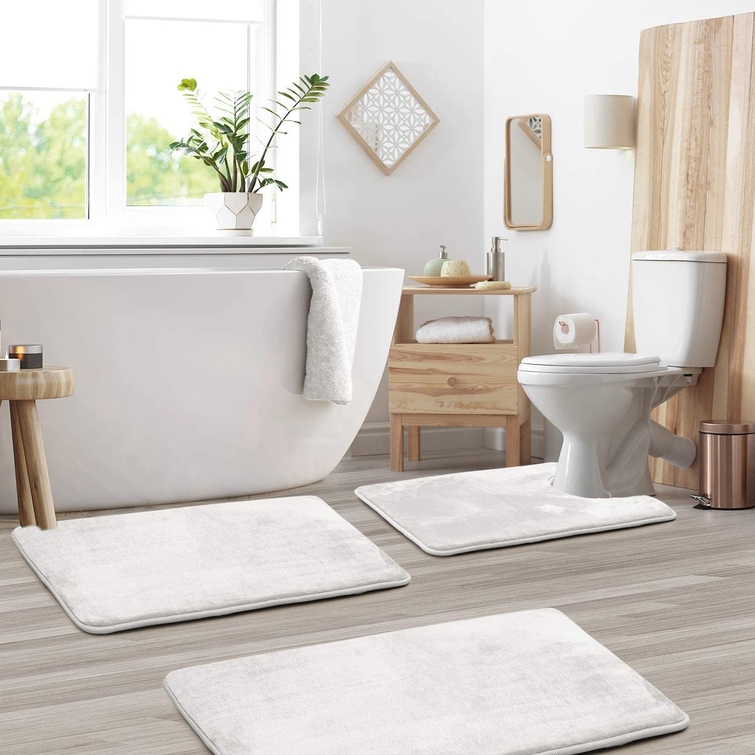 Memory Foam Non-Slip Bath Mat Set of 3 – Soft, Absorbent Bathroom Rugs for Ultimate Comfort 6