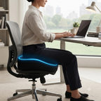 Memory Foam Seat Cushion Tailbone Cutout Non Slip Base 03