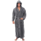 MenÕs Hooded Bathrobe Ð Soft Plush Robe for Warmth, Comfort & Relaxation 0