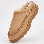 Men's Winter Indoor Slippers Solid Pattern Closed Toe Slip-On Low Heel