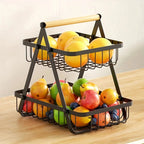 Metal Fruit Basket - Space-Saving Stylish Storage Solution 1