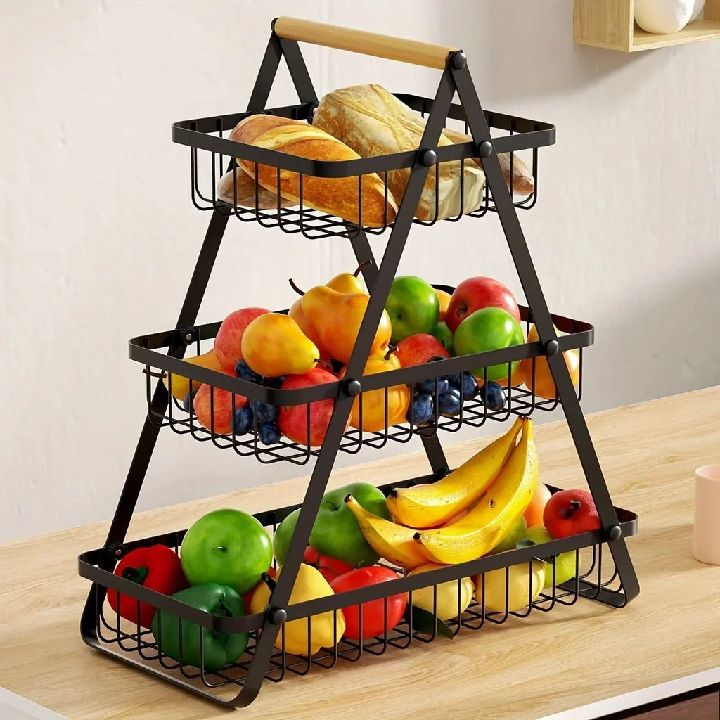 Metal Fruit Basket - Space-Saving Stylish Storage Solution 4