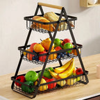 Metal Fruit Basket - Space-Saving Stylish Storage Solution 4