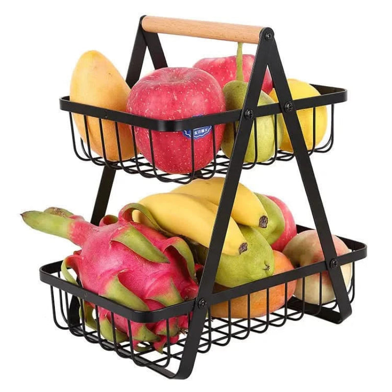 Metal Fruit Basket - Space-Saving Stylish Storage Solution 5
