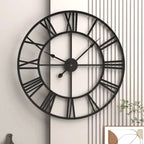 Metal Roman Numeral Wall Clock - Elegant Decor for Any Room 0