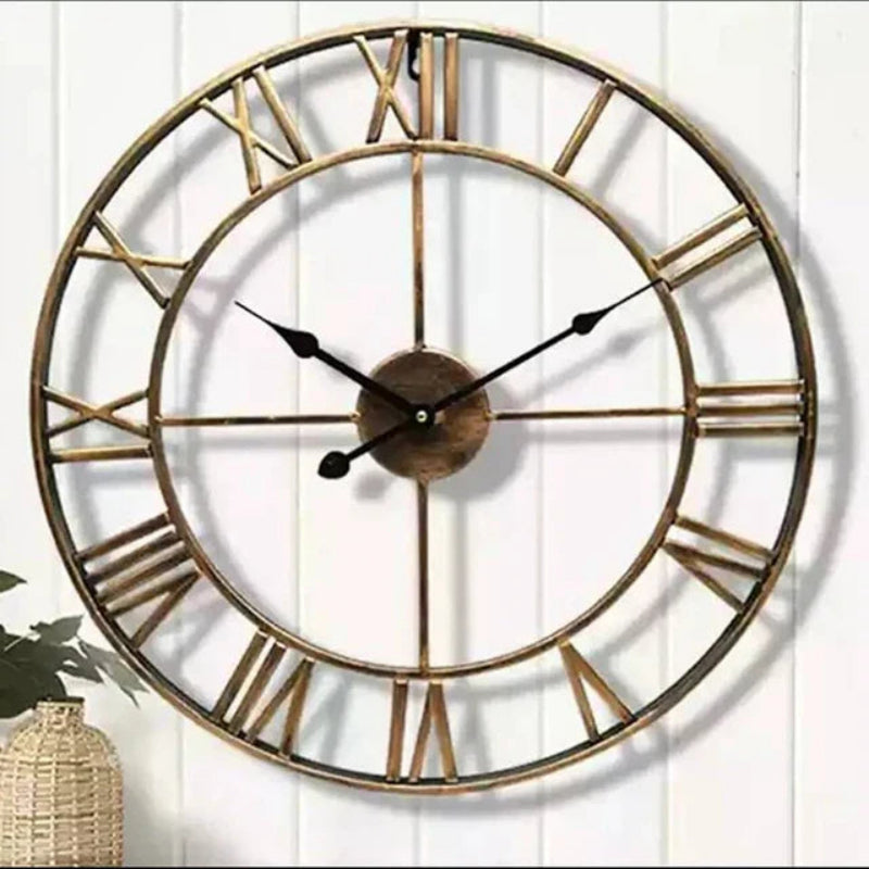 Metal Roman Numeral Wall Clock - Elegant Decor for Any Room 4