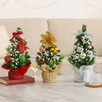 Decorated Mini Christmas Tree Set of 3 – 30 cm Trees 6