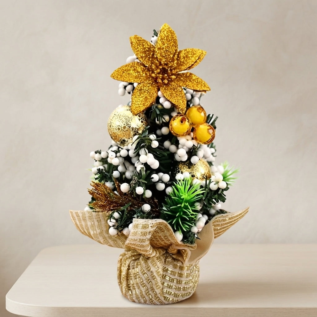 Decorated Mini Christmas Tree Set of 3 – 30 cm Trees 1