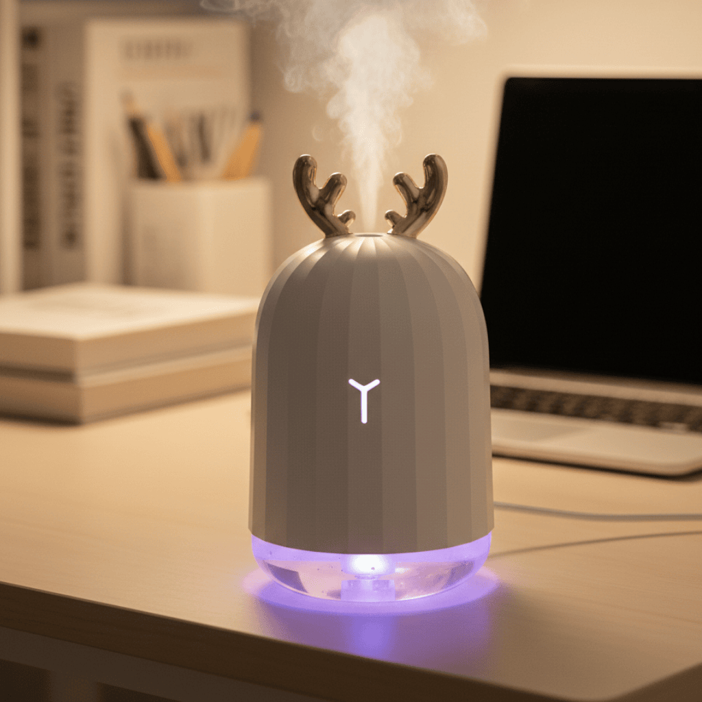 Mini Deer Cool Mist Humidifier - Ultra-Quiet for Bedroom Use 0
