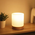 Mini Glass Table Lamp - Touch-Open, 360° Illumination for Nightstands 6