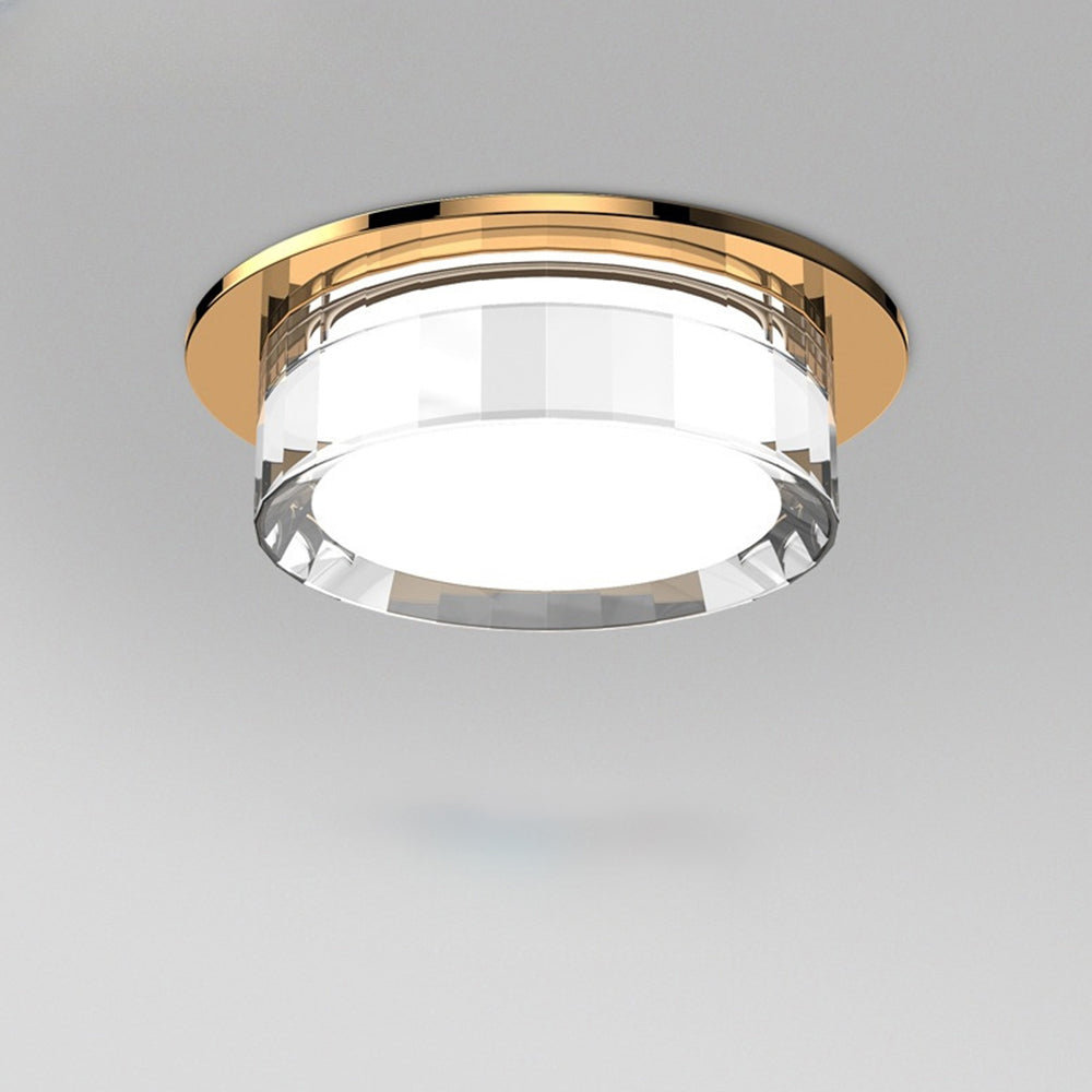 Mini LED Crystal Flush Mount Ceiling Light - Elegant Hallway Illumination 0