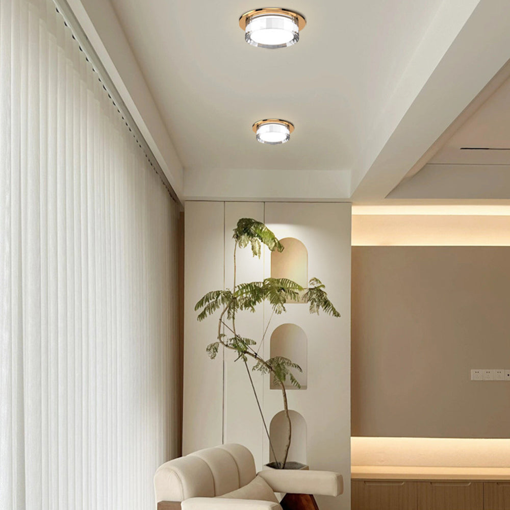 Mini LED Crystal Flush Mount Ceiling Light - Elegant Hallway Illumination 3