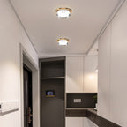 Mini LED Crystal Flush Mount Ceiling Light - Elegant Hallway Illumination 7