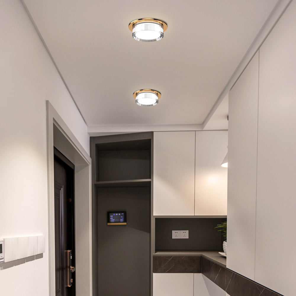 Mini LED Crystal Flush Mount Ceiling Light - Elegant Hallway Illumination 7