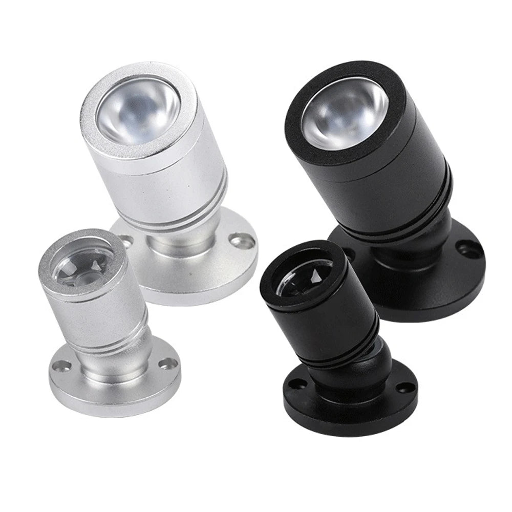 Mini LED Spotlight with USB Connection – Adjustable Accent Light in Warm & Cool White, 30° Beam Angle, Aluminum Finish 0
