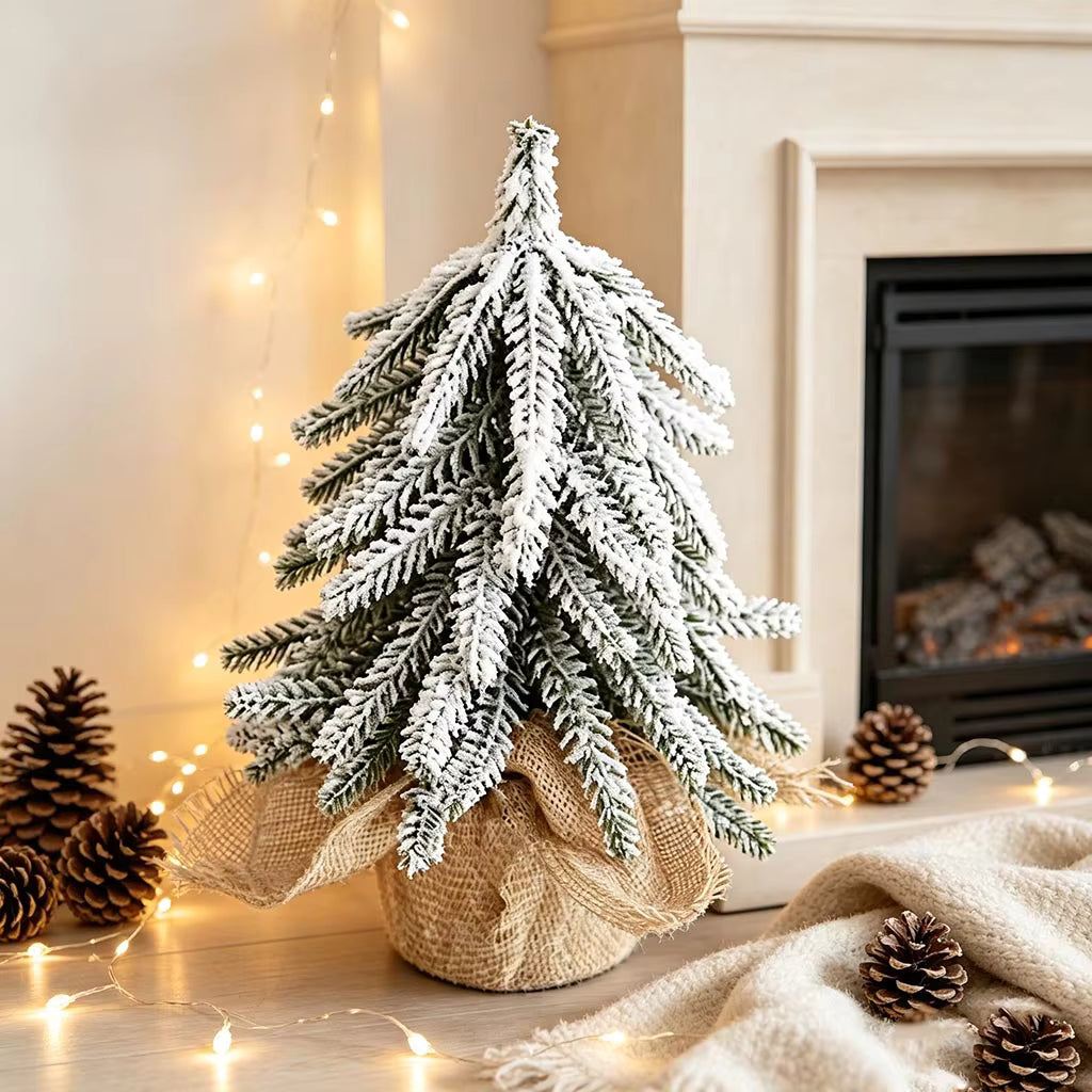 Mini Snowy Christmas Tree Tabletop Winter Decor 1