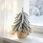 Mini Snowy Christmas Tree Tabletop Winter Decor 2