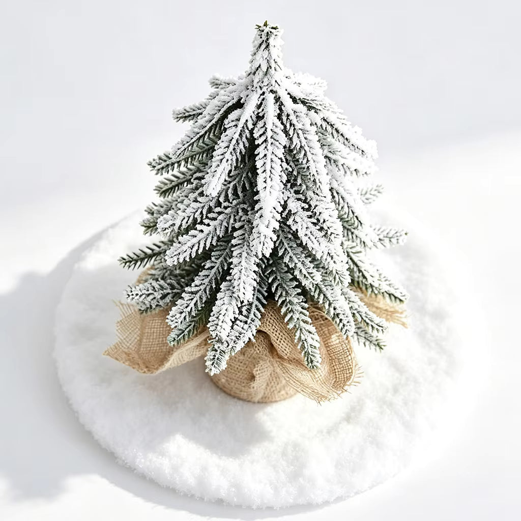 Mini Snowy Christmas Tree Tabletop Winter Decor 3