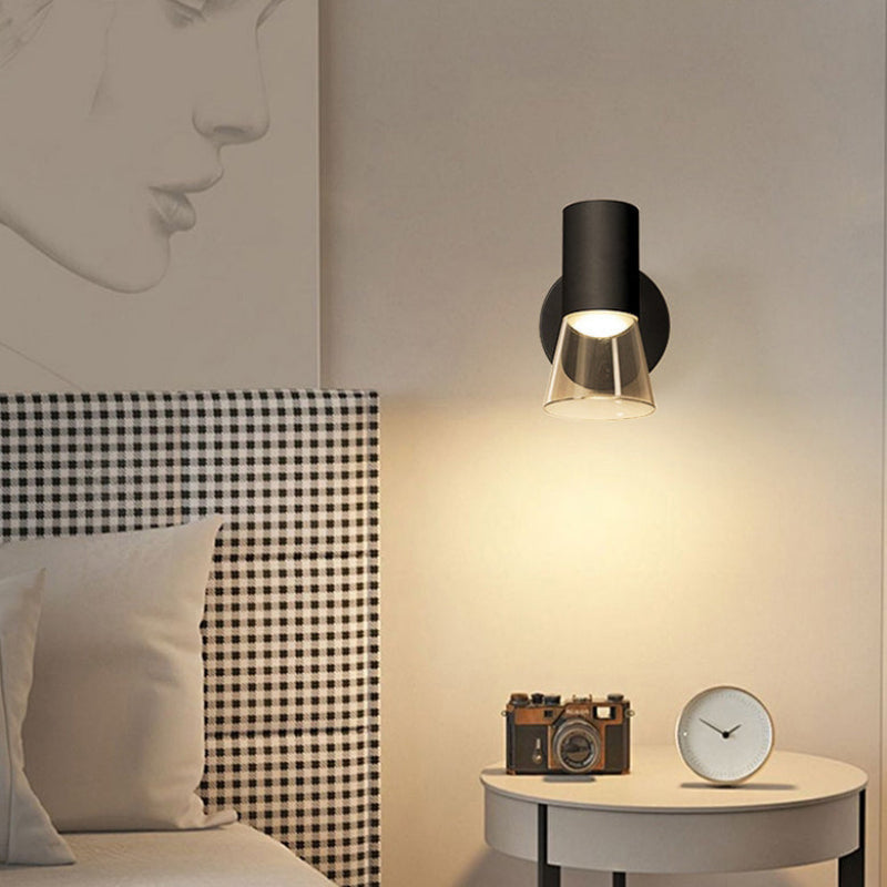 Modern 1-Light Wall Sconce - Minimalist Aluminum & Acrylic Design 1