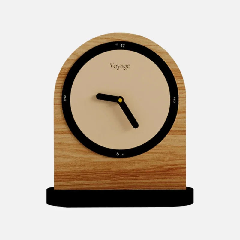 Desktop Quartz Clock Decorative Arch Silent Nightstand Desk Clock