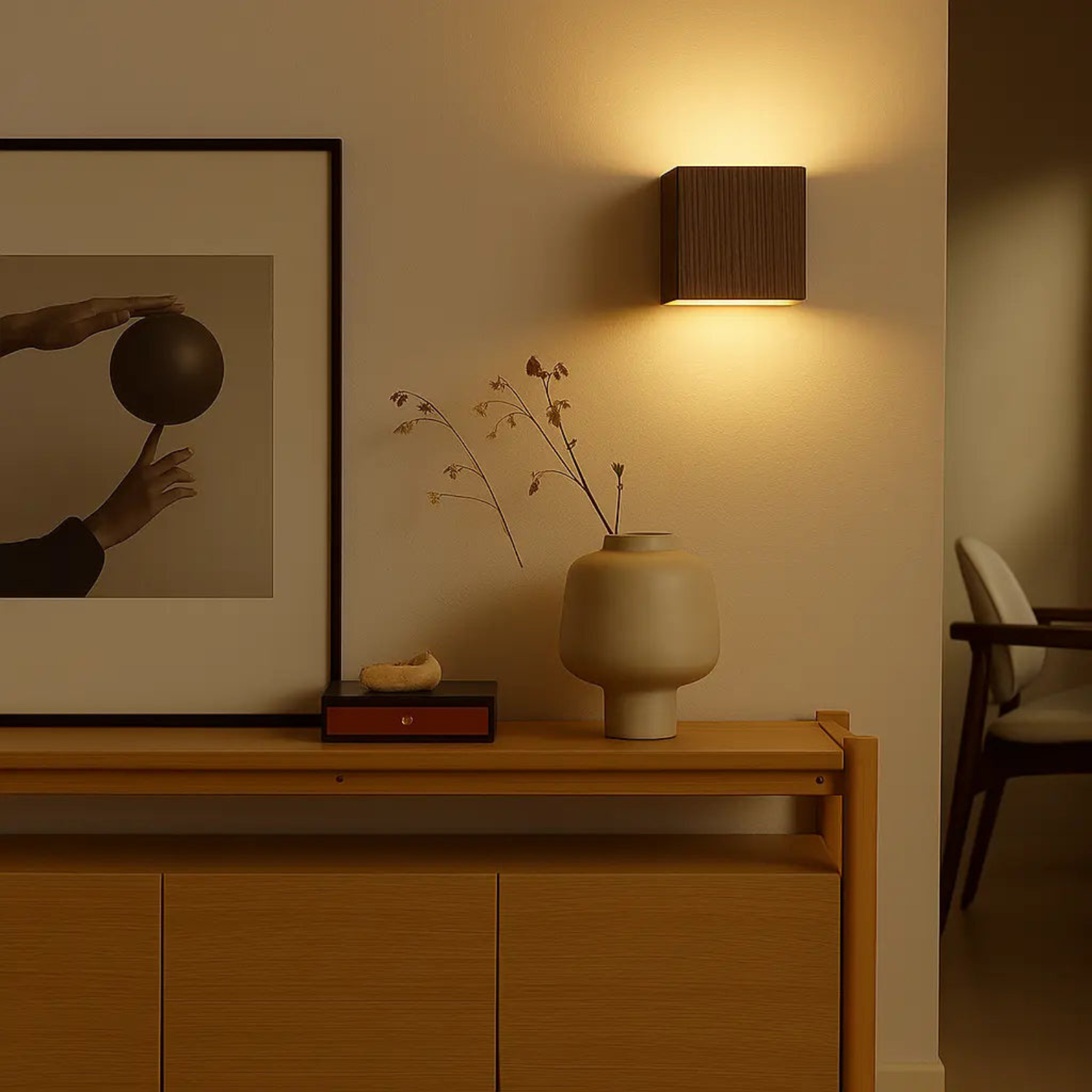 Modern Cube Wall Light - Durable Iron Sconce with Integrated LED 5