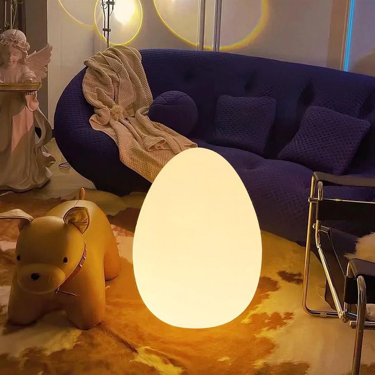 Modern Egg-Shaped Floor Lamp - Adjustable LED Lighting for Living Room 5