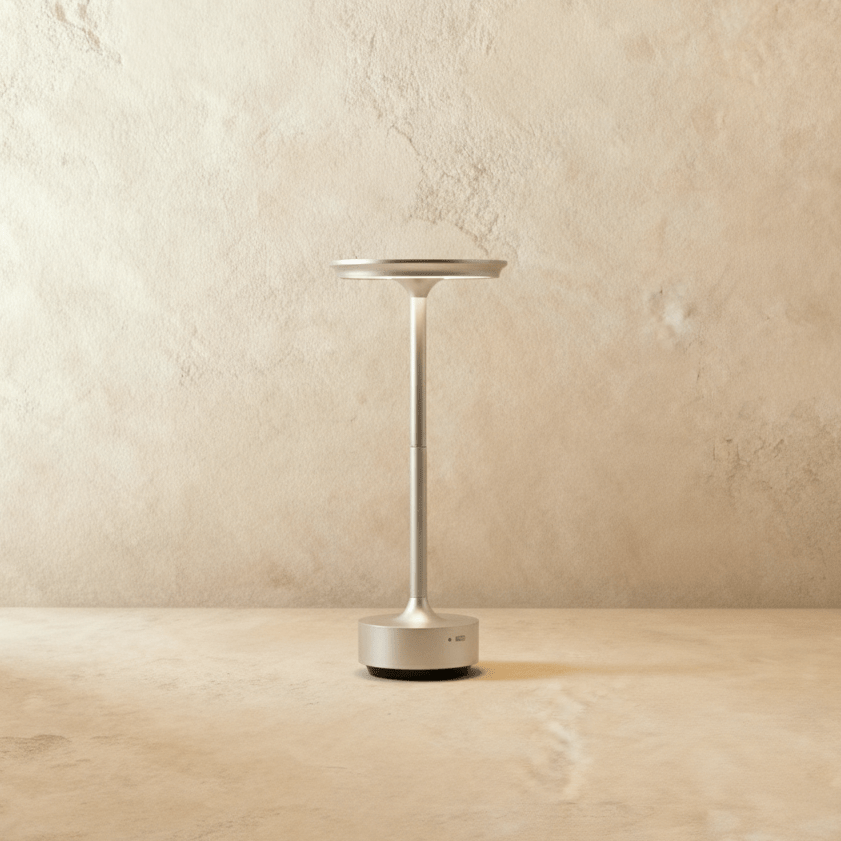 Modern Iron Art Table Lamp - USB Charging & Adjustable LED Colors 1