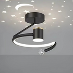 Modern LED Ceiling Light Fixture - Star Projection, Dimmable, Energy-Efficient 0