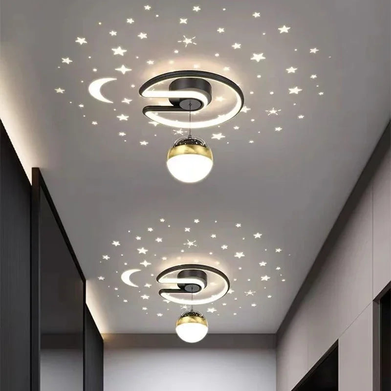 Modern LED Ceiling Light Fixture - Star Projection, Dimmable, Energy-Efficient 1