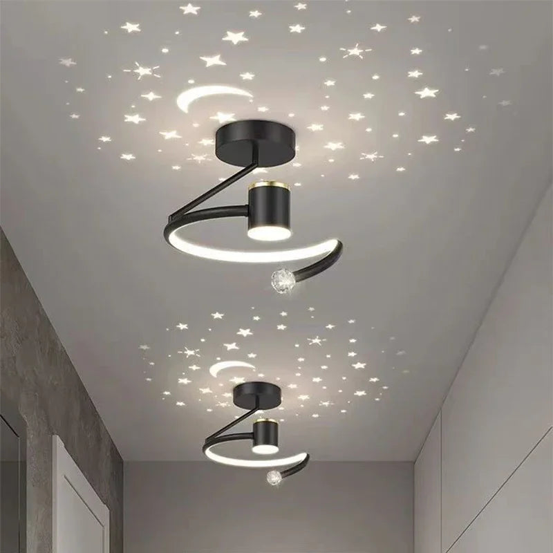 Modern LED Ceiling Light Fixture - Star Projection, Dimmable, Energy-Efficient 4