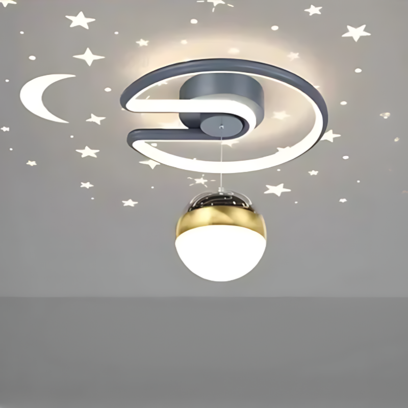Modern LED Ceiling Light Fixture - Star Projection, Dimmable, Energy-Efficient 8