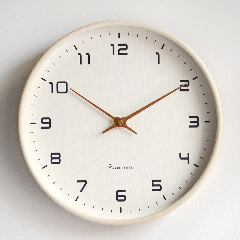 Modern Scandinavian Wooden Wall Clock – Minimalist Design in Natural Wood Tone for Kitchen and Living Room 4