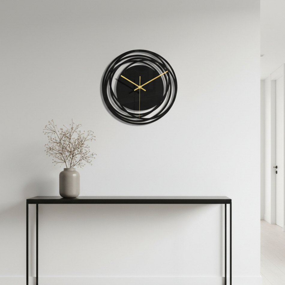 Modern Silent Wall Clock - Minimalist Kitchen Decor for Tranquil Spaces 0