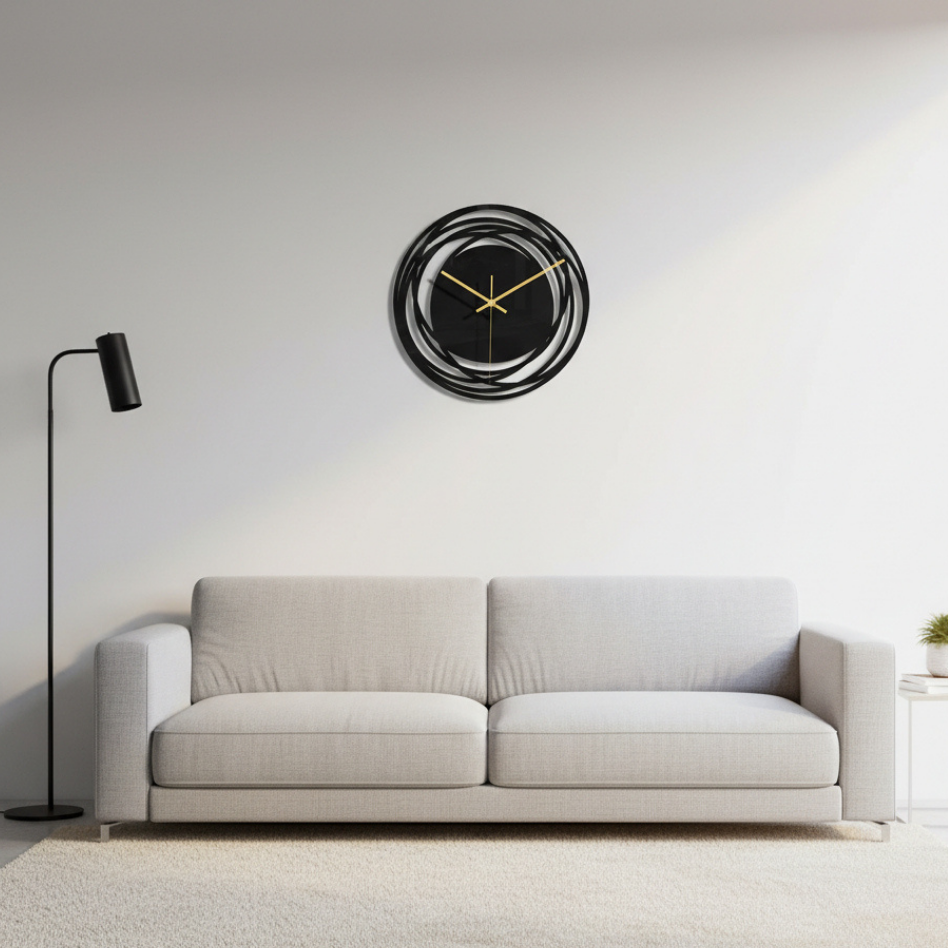 Modern Silent Wall Clock - Minimalist Kitchen Decor for Tranquil Spaces 4
