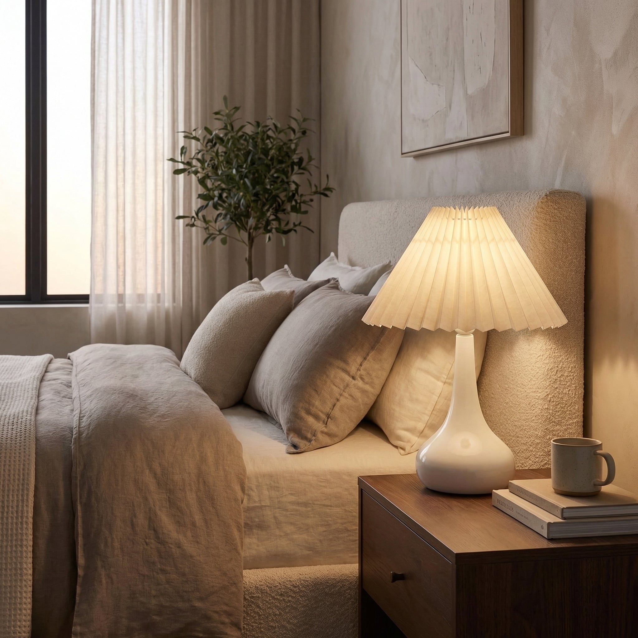 Modern Table Lamp - Dimmable LED, Elegant Design for Bedroom & Desk 2