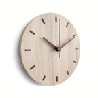 Modern Wall Clock - 30cm Walnut Wood Decor with Minimalist Design 3