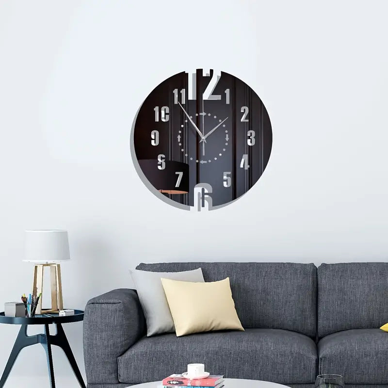 Modern Wall Clock - Acrylic DIY Frameless Design with Silent Movement 1