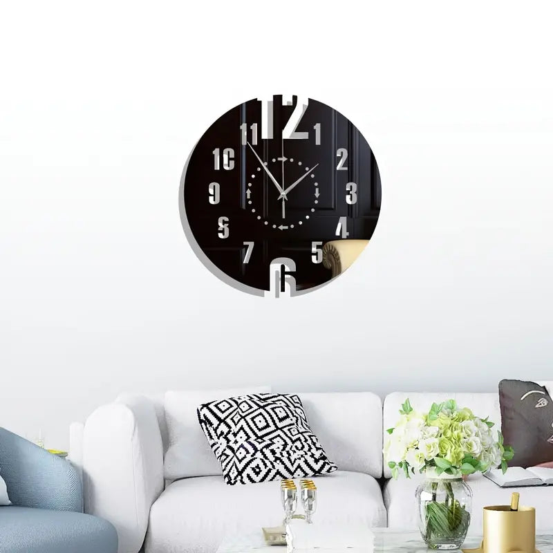 Modern Wall Clock - Acrylic DIY Frameless Design with Silent Movement 3